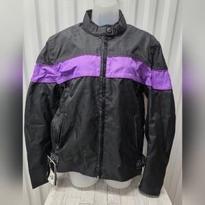 Womens  Black and Purple Windbreaker Jacket